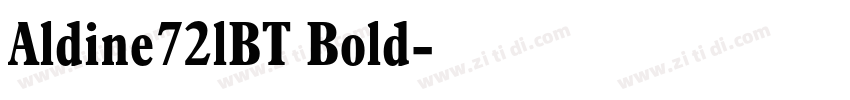 Aldine72lBT Bold字体转换